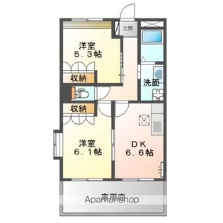 グレイス・ワン【105号室】の間取り
