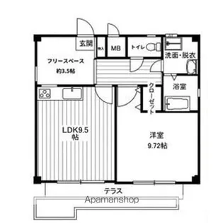 ノアール岡町【1階】の間取り