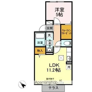 ベルヴィル カメリア【1階】の間取り