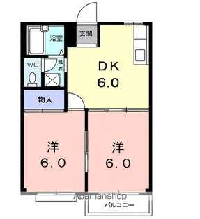 シティハイツサトー【2階】の間取り