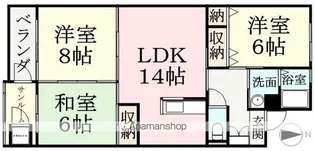 メゾンリシュウ【102号室】の間取り