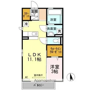 ルナ ラパン A棟【2階】の間取り