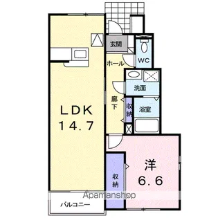 シューネスハイムⅠ【1階】の間取り