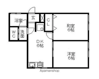 ルネス安原【2階】の間取り