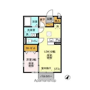 サンハウスナカノ Ⅱ【1階】の間取り