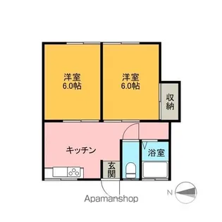 コーポ安藤【206号室】の間取り