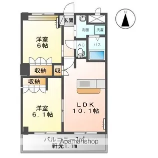 エスポア・コンフォース【2階】の間取り