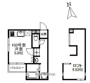 FELICIA箱崎【2階】の間取り