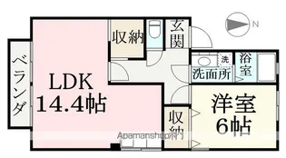 福町ハイツ B棟【B101号室】の間取り