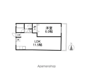 シャトル石山【2階】の間取り