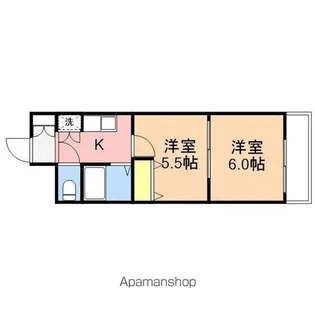 朝日プラザ栗ノ木【204号室】の間取り