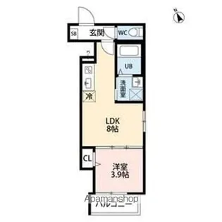 大阪府大阪市住吉区遠里小野6丁目【アパート】の間取り