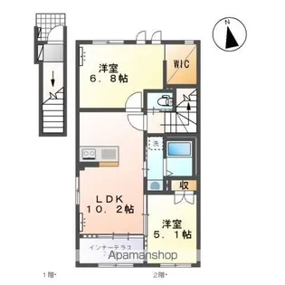 TEORIA 茂庭【2階】の間取り