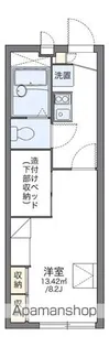 レオパレステンジン【108号室】の間取り