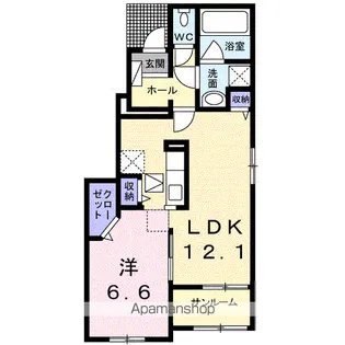 ゼストⅡ【1階】の間取り