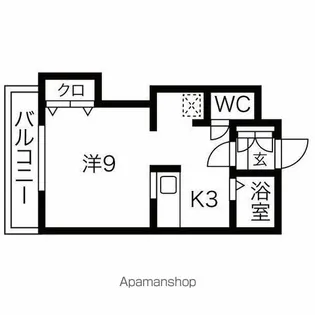 ローレル平岸【203号室】の間取り