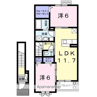 メゾン・ド・コンフォート Ⅱ【2階】の間取り