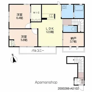 アバンサール【102号室】の間取り