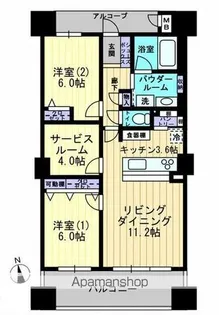 アルファタワー桜町【1004号室】の間取り