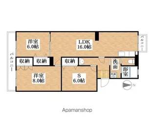 2SLDKの間取り画像