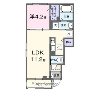 アン・フェリシア【1階】の間取り