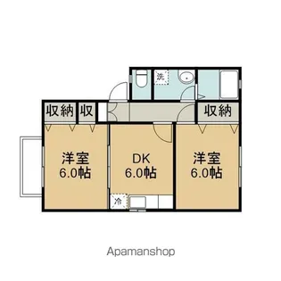 カーサフォレスタ A棟【102号室】の間取り
