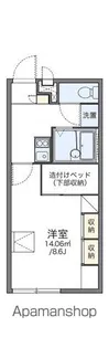 レオパレスTHEO【105号室】の間取り