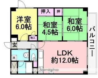 ツインパレス武庫【3階】の間取り