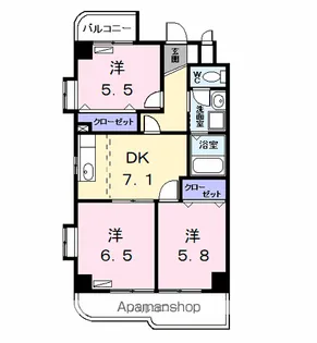 ネクステージ・あらこ【2階】の間取り