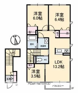 グレイス潮音A棟【2階】の間取り