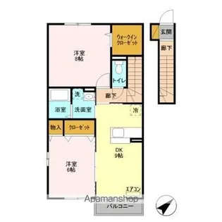 ローズコート山﨑【2階】の間取り