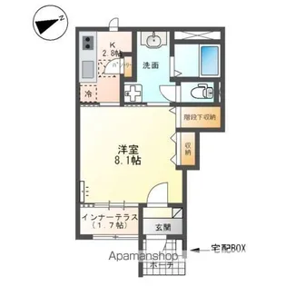 ラ・シーヌⅡ【1階】の間取り