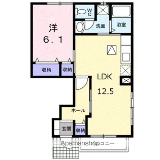 カルムメゾン【1階】の間取り