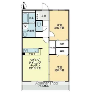 フォブール鶴見Ⅱ【1階】の間取り