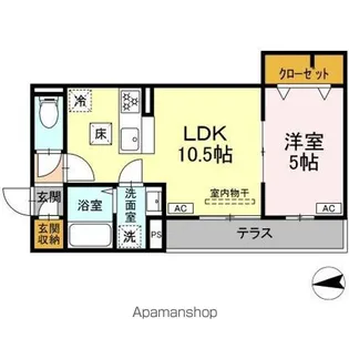 セレスティア六町III【1階】の間取り