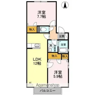 リヴェール馬木【2階】の間取り