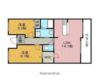 フロレセール桜の町【2階】の間取り
