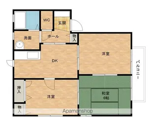 ラ・フォンテーヌ【C202号室】の間取り