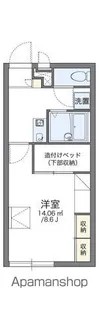 レオパレス牛久シンエイ【1階】の間取り