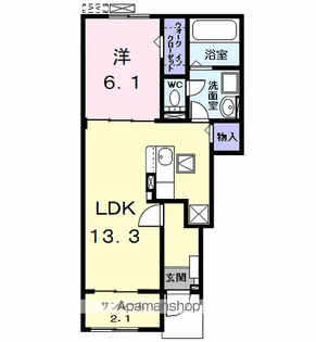 シェラタン(SHERATAN)【1階】の間取り