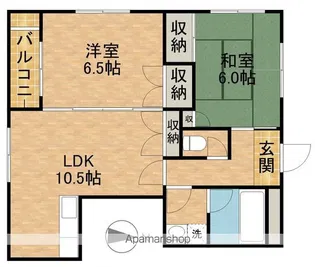 尾野スカイハイツⅢ【2階】の間取り