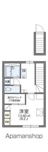 レオパレスコンフォート山手B【206号室】の間取り