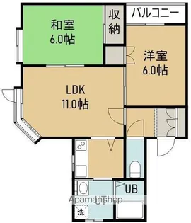 メゾン日果里NO.8【201号室】の間取り