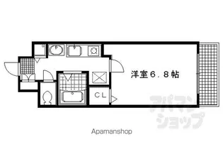スワンズ京都大将軍【308号室】の間取り
