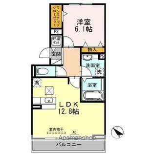 グランデ北沢Ⅱ【2階】の間取り