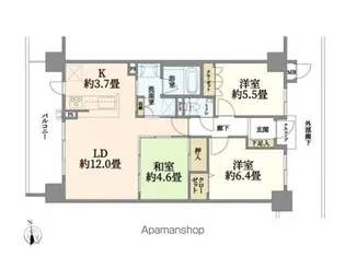 サーパスシティ野間大池公園【2階】の間取り