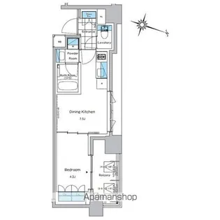 ルフォンプログレ神田プレミア【3階】の間取り