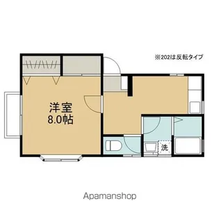 コーポみゆき【202号室】の間取り