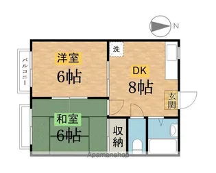 レジデンスイーゼル【2階】の間取り