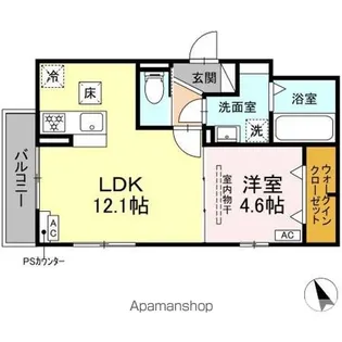 DーHILLS小池【1階】の間取り